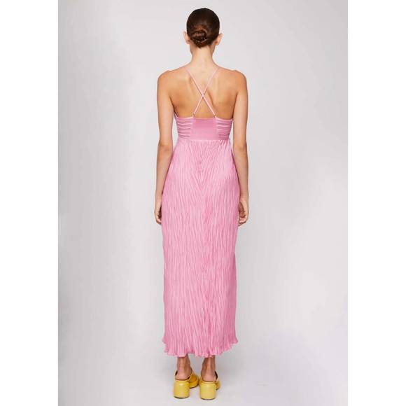NEW A.L.C. angelina midi dress in rose pink - Picture 2 of 2